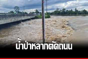 น้ำป่าหลากท่วม ตัดถนนลาดยาว-แม่วงก์ ต้องเลี่ยงใช้ทางอื่น