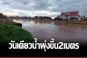 เกาะติด &quot;ลำน้ำน่าน&quot; วันเดียวพุ่งพรวดขึ้น 2 เมตร แต่ยังไม่ถึงวิกฤติ