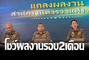 ครบรอบ 2 เดือน ผบ.ตร.แถลงโชว์ผลงาน 5 ด้าน สร้างความเชื่อมั่นให้ประชาชน